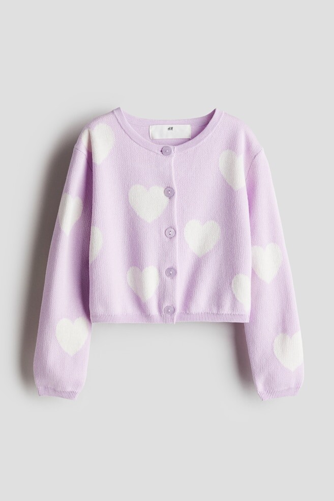 

Хлопковый кардиган H&M, фиолетовый