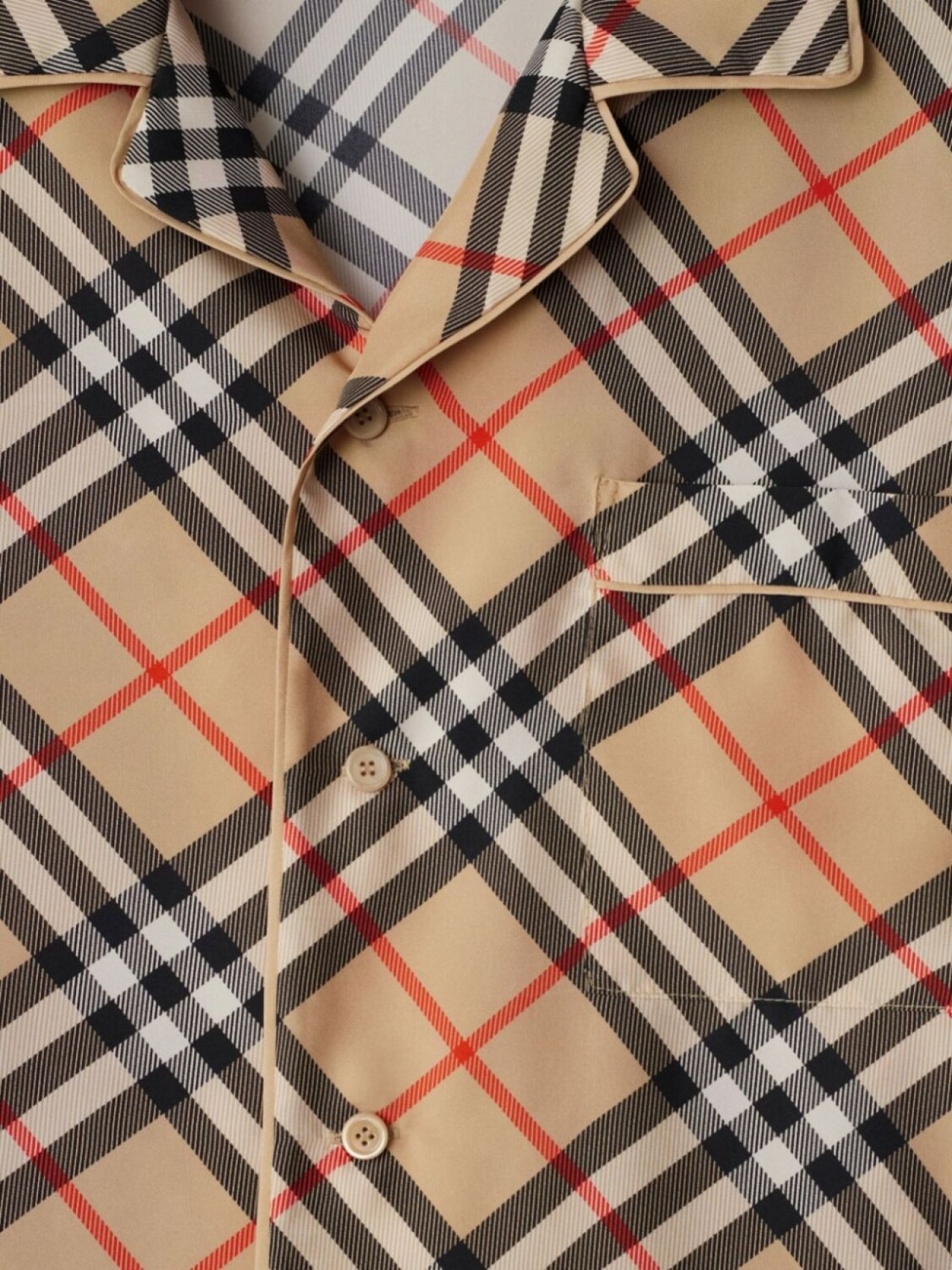 Пижамный топ Burberry Vintage Check, нейтральный цвет — фото 3