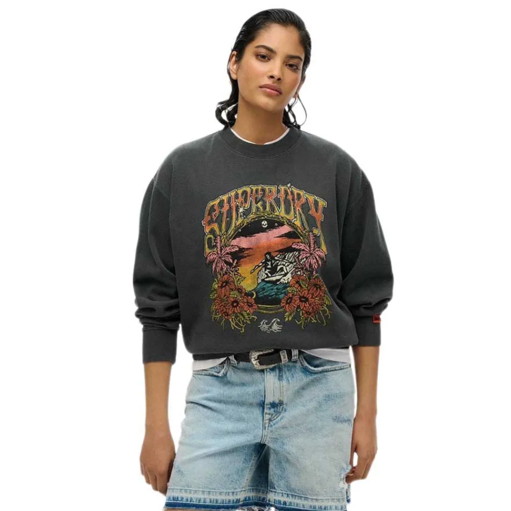 

Толстовка Superdry Psych Surf Loose, серый