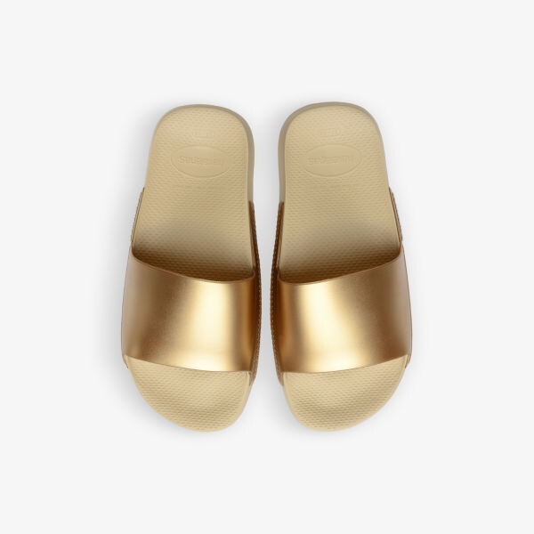 Классические металлические резиновые слайдеры Havaianas, серый — фото 2