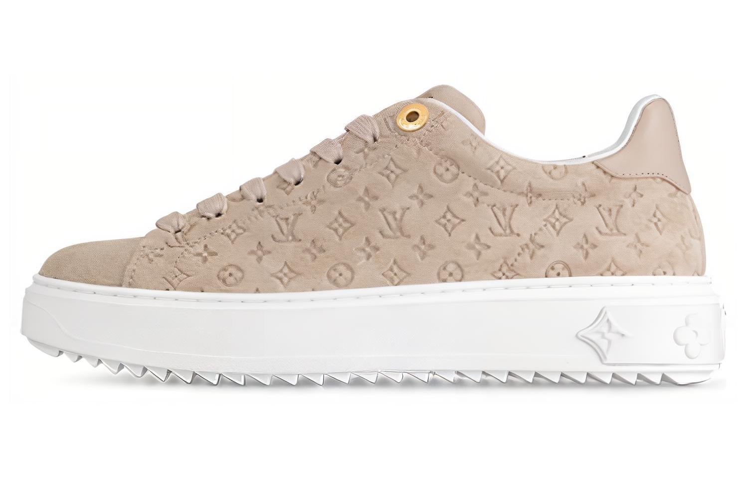 Кроссовки Time Out 'Beige Minimonogram' женские LOUIS VUITTON, коричневый