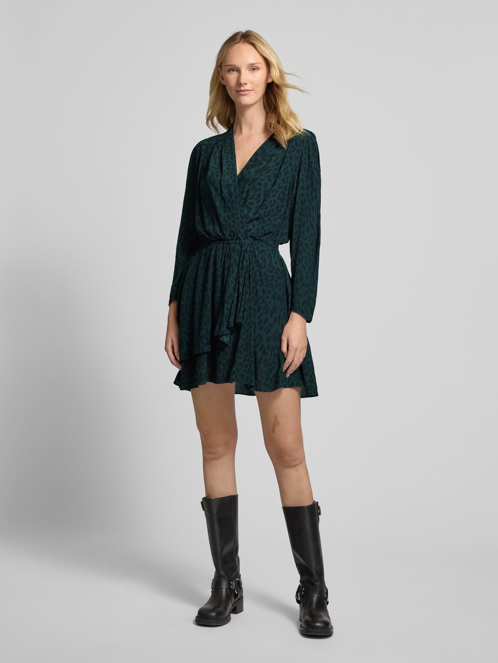 

Платье-халат длиной до колена «ROGERS» Zadig & Voltaire, темно-зеленый