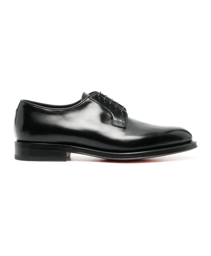 

Туфли дерби из полированной кожи Santoni, черный