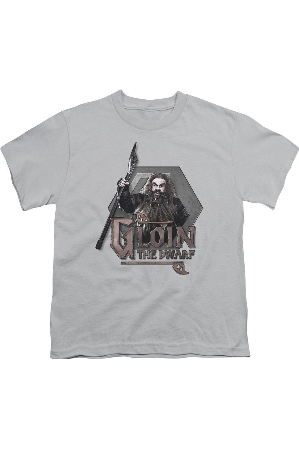 

Футболка с коротким рукавом The Hobbit Gloin для детей Gildan, серебряный