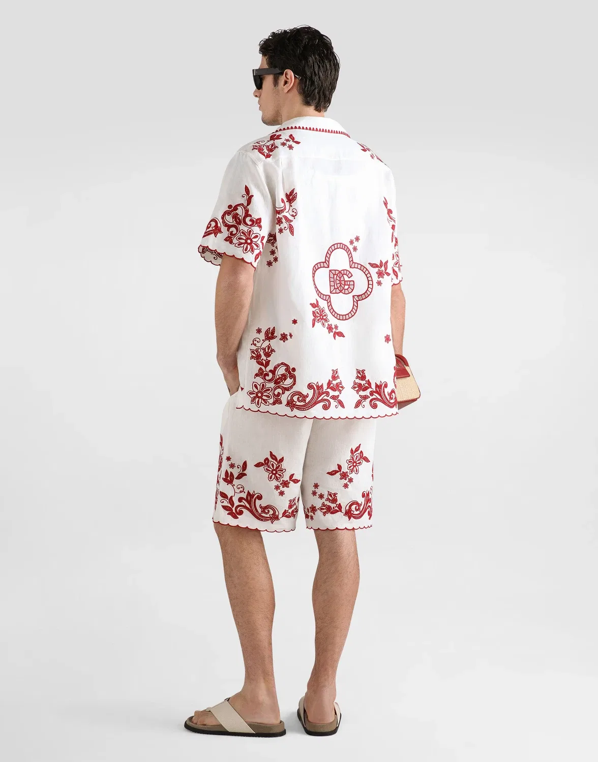 Хлопковая майка с вышивкой DG DOLCE & GABBANA, белый — фото 3