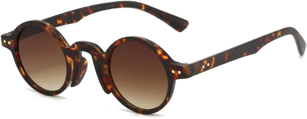 

Солнцезащитные очки с защитой UV400 | Легкая оправа в стиле панк с круглыми заклепками | Для женщин и мужчин, для занятий спортом на открытом воздухе и вождения DSVIGF, Leopard Tea