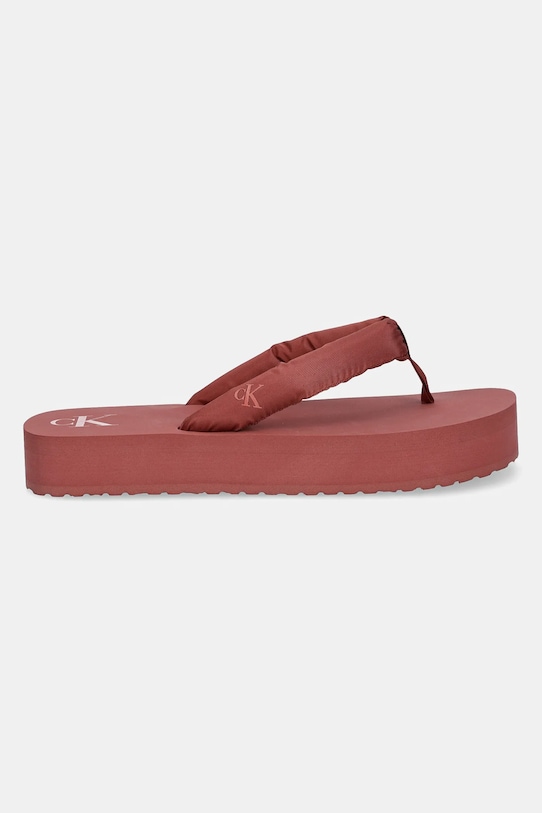 Шлепки BEACH SANDAL FLATFORM TTXR SATIN Calvin Klein Jeans, розовый — фото 2
