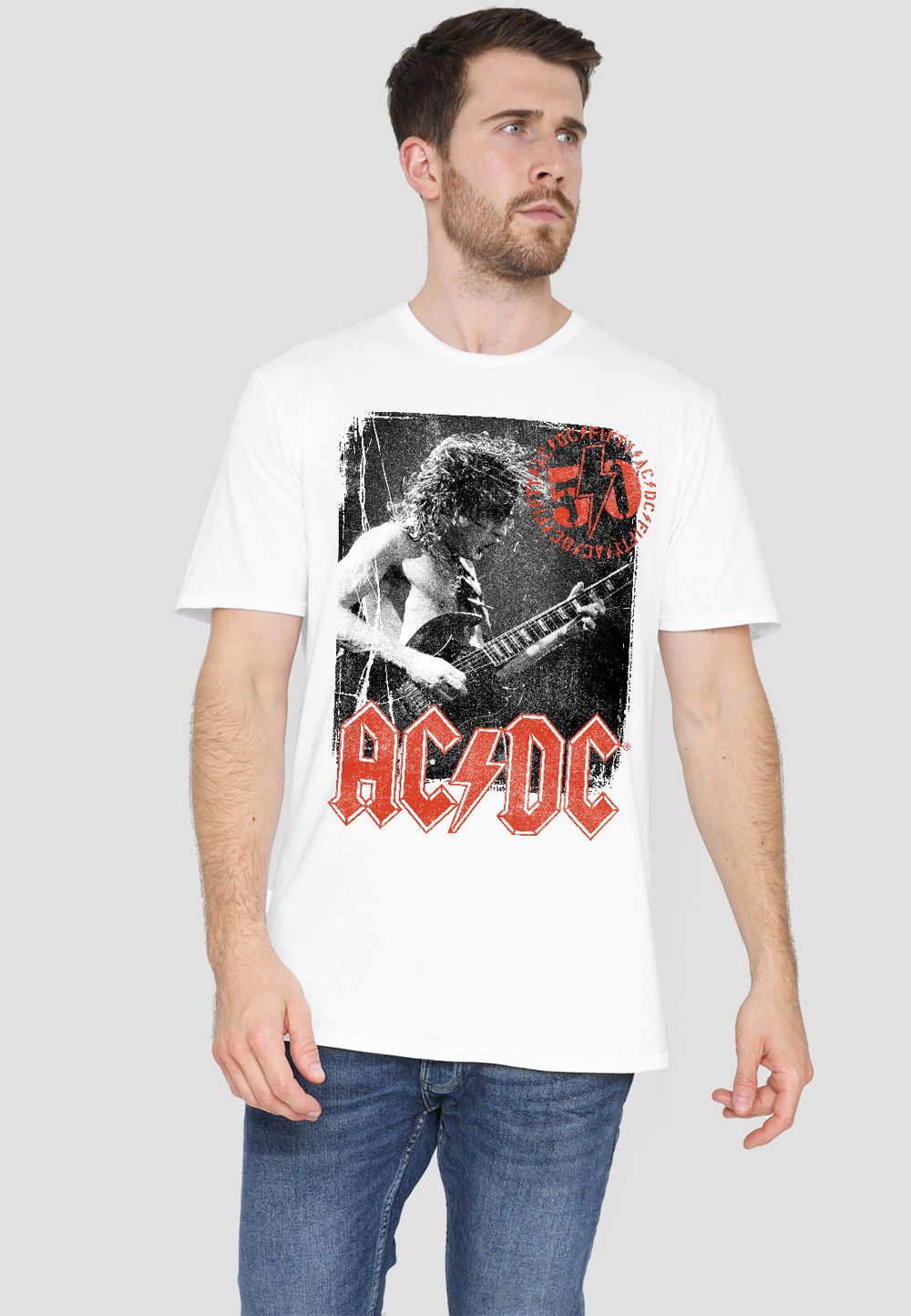 

Футболка с принтом AC DC STAMP POSTER Cotton Soul, белый