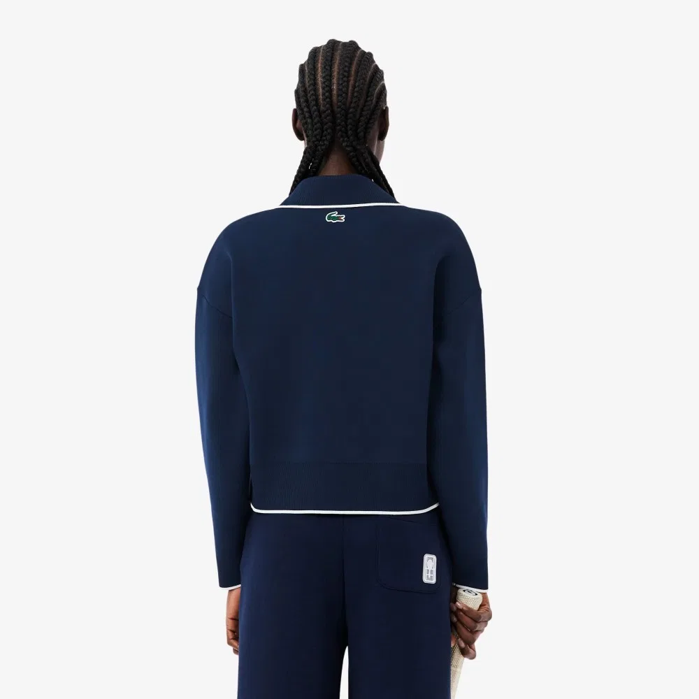 Свитшот женский Lacoste Tennis Heritage, тёмно-синий — фото 3