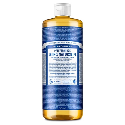 

Жидкое мыло Натуральная мята 945 мл Dr. Bronner's