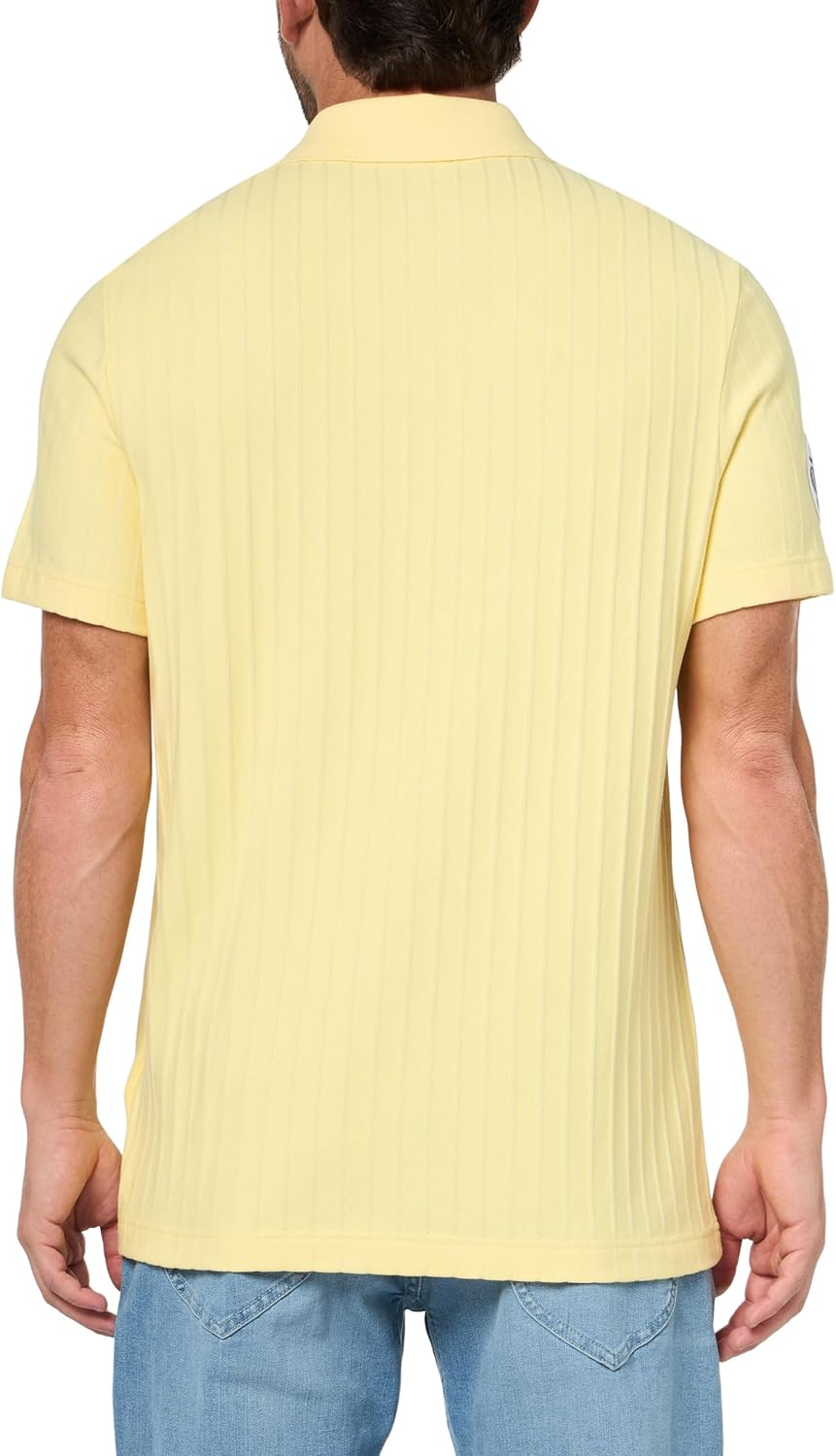 Мужская теннисная поло Lacoste Sport Ultra Dry с акцентным значком, Yellow/White — фото 2