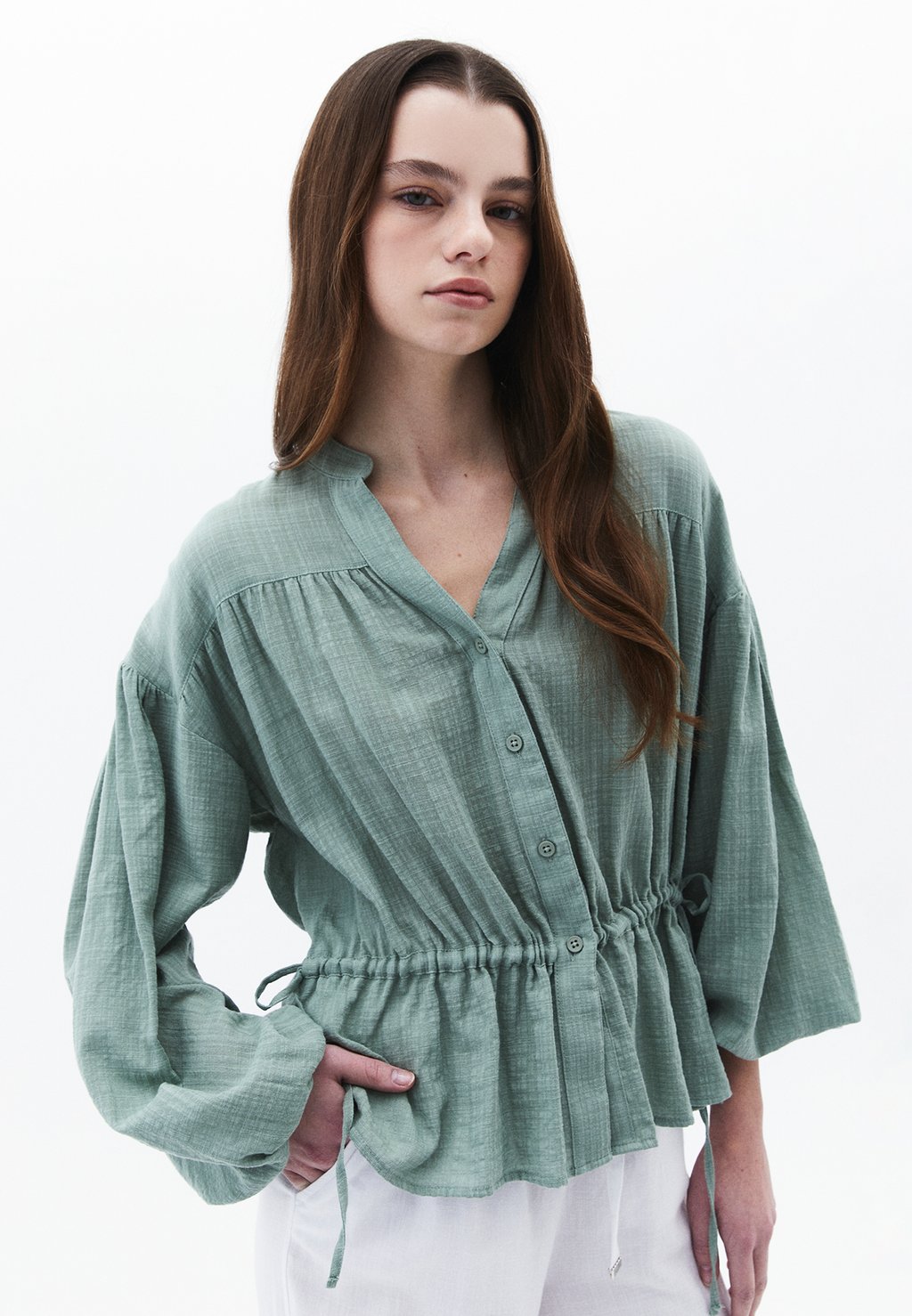 

Блуза BINDEDETAIL OXXO, хаки