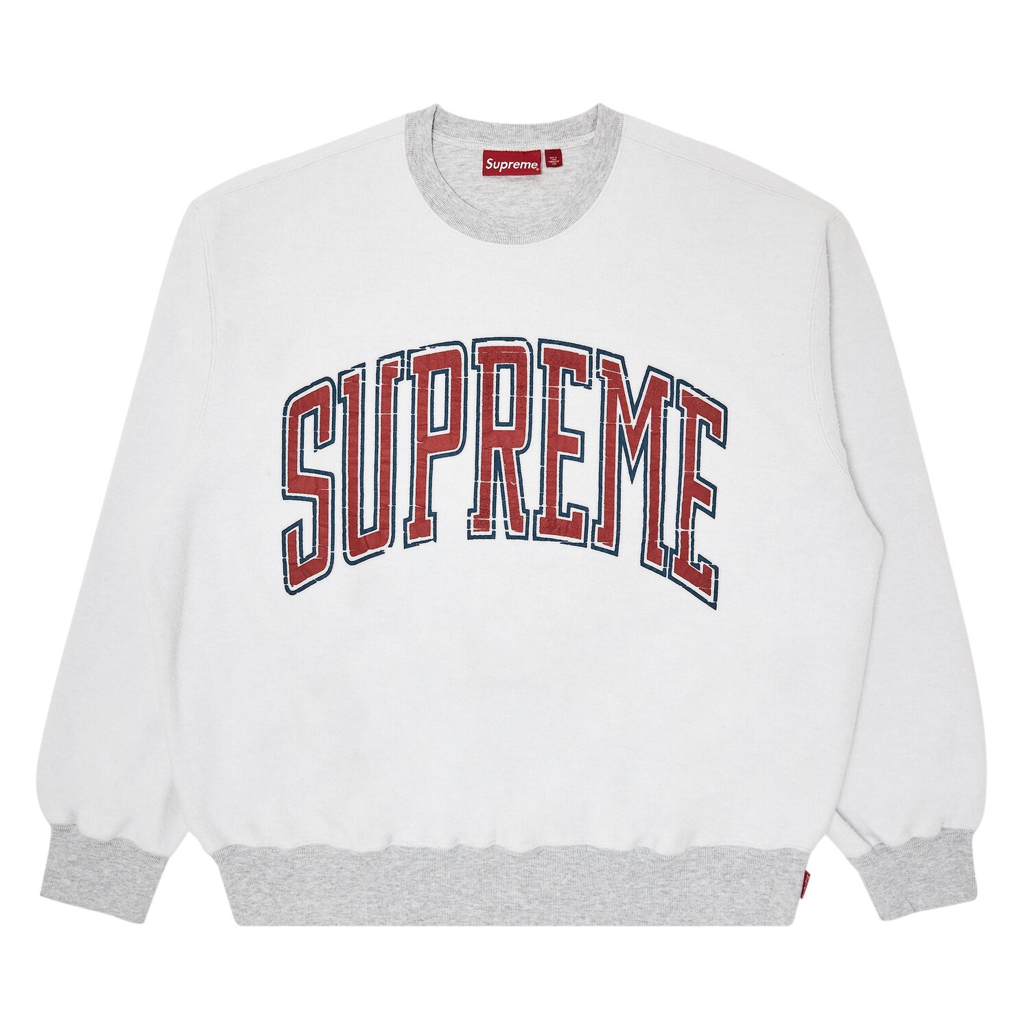 

Крюнек Supreme Inside Out, пепельно-серый