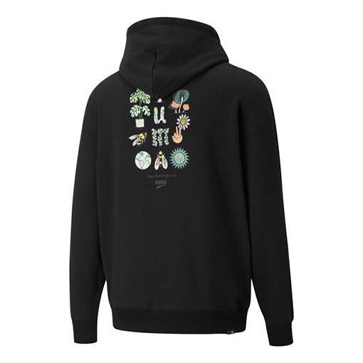

Толстовка downtown funny logo printing sports black Puma, черный