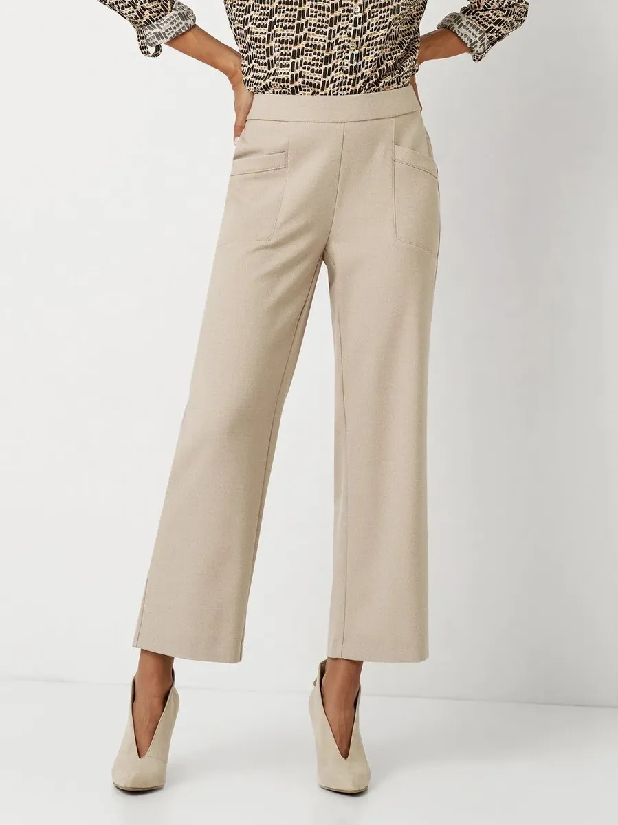 

TONI "Sue Wide Chic 7/8" Брюки без застежки с эластичным поясом, цвет Ecru