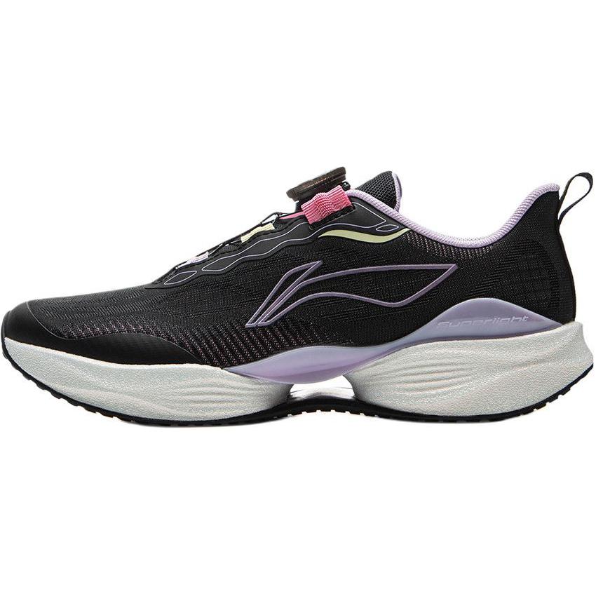 

Низкие детские кроссовки с амортизацией, износостойкостью и упругостью LINING YOUNG, черный/розовый