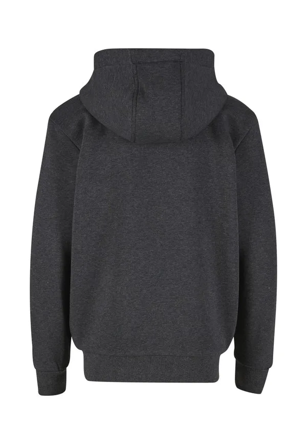 Детская пушистая толстовка на молнии с капюшоном Urban Classics, Charcoal — фото 2