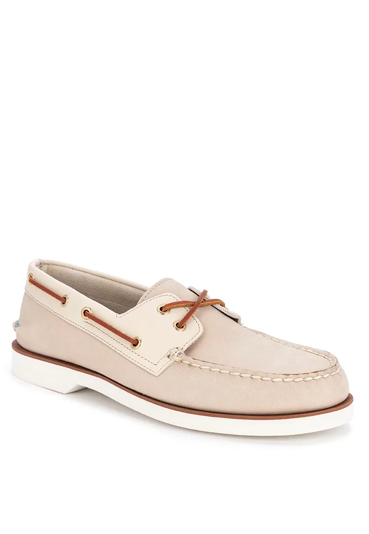 Мужские туфли-лодочки Authentic Original 2-Eye Double Sole, кремовый, Sperry — фото 2