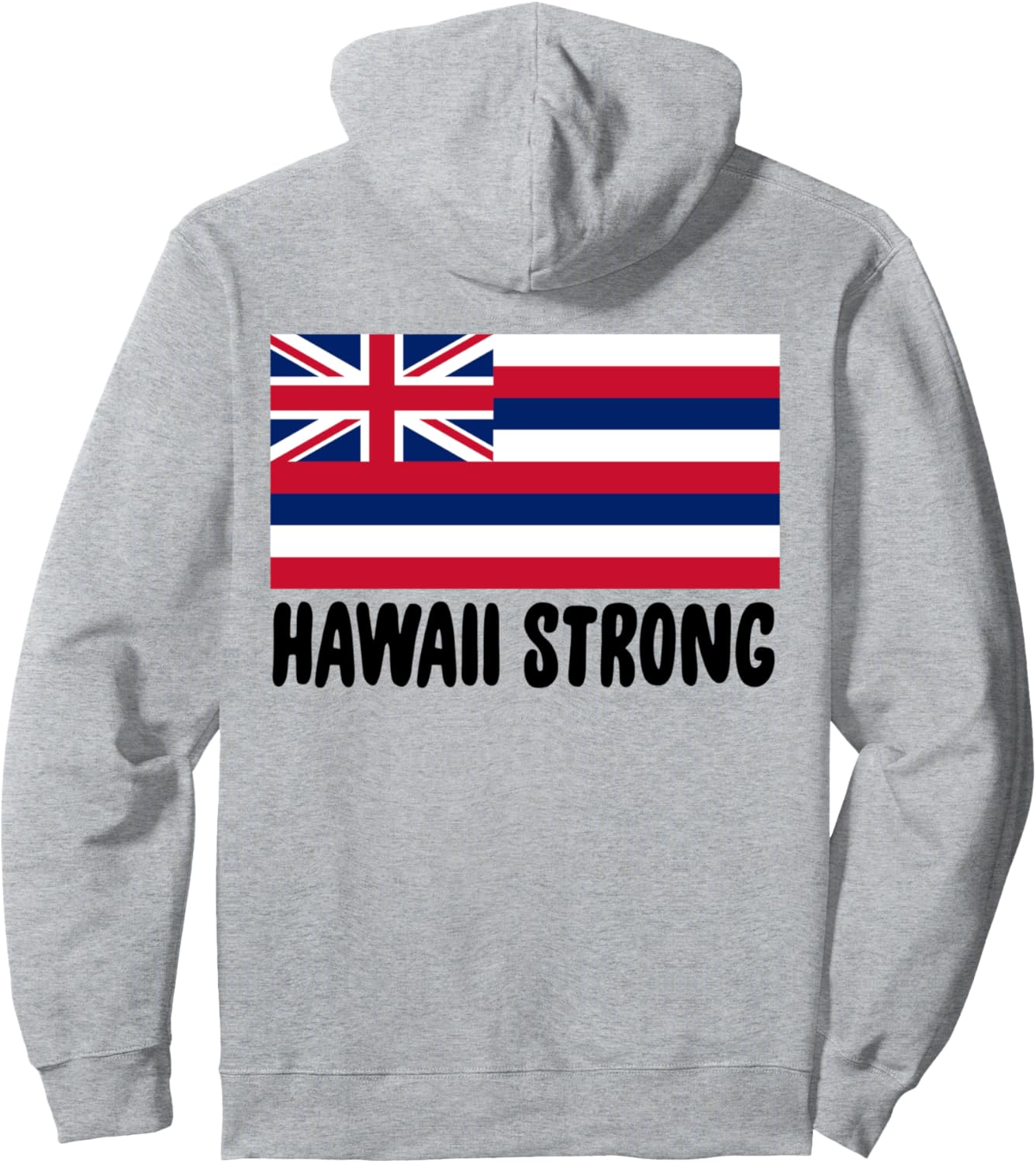 

Толстовка с изображением флага Гавайев и символикой полинезийской гордости Hawaiian Gift Hawaii Strong, серый