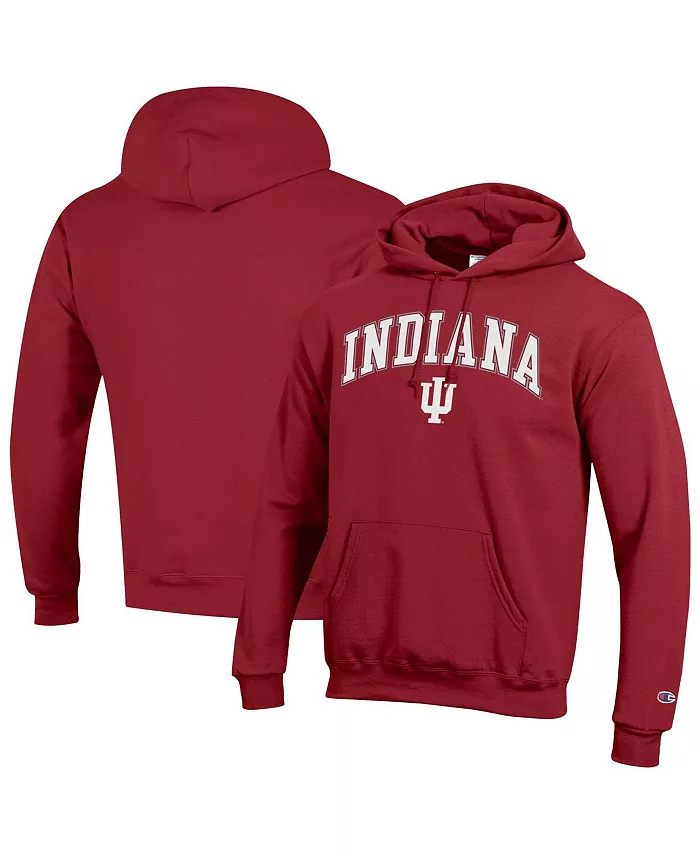 

Мужская флисовая толстовка с капюшоном Crimson Indiana Hoosiers с арочным логотипом Champion