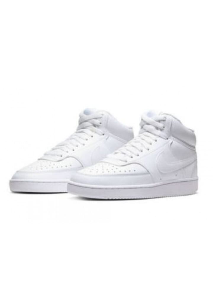 Кроссовки на шнуровке Nike court vision mid, белый