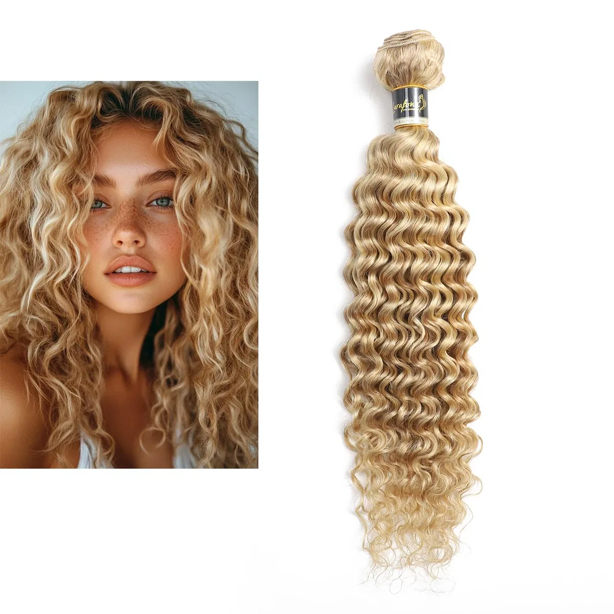 Накладные пряди для наращивания волос из натуральных волос Remy, 60 см Larafona, 27/613#