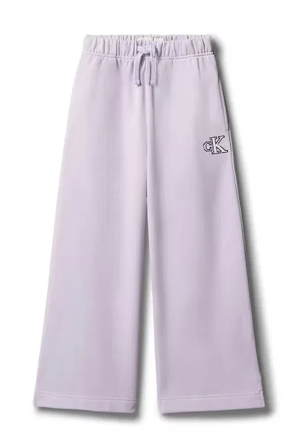 Детские спортивные штаны Calvin Klein Jeans, фиолетовый — фото 2