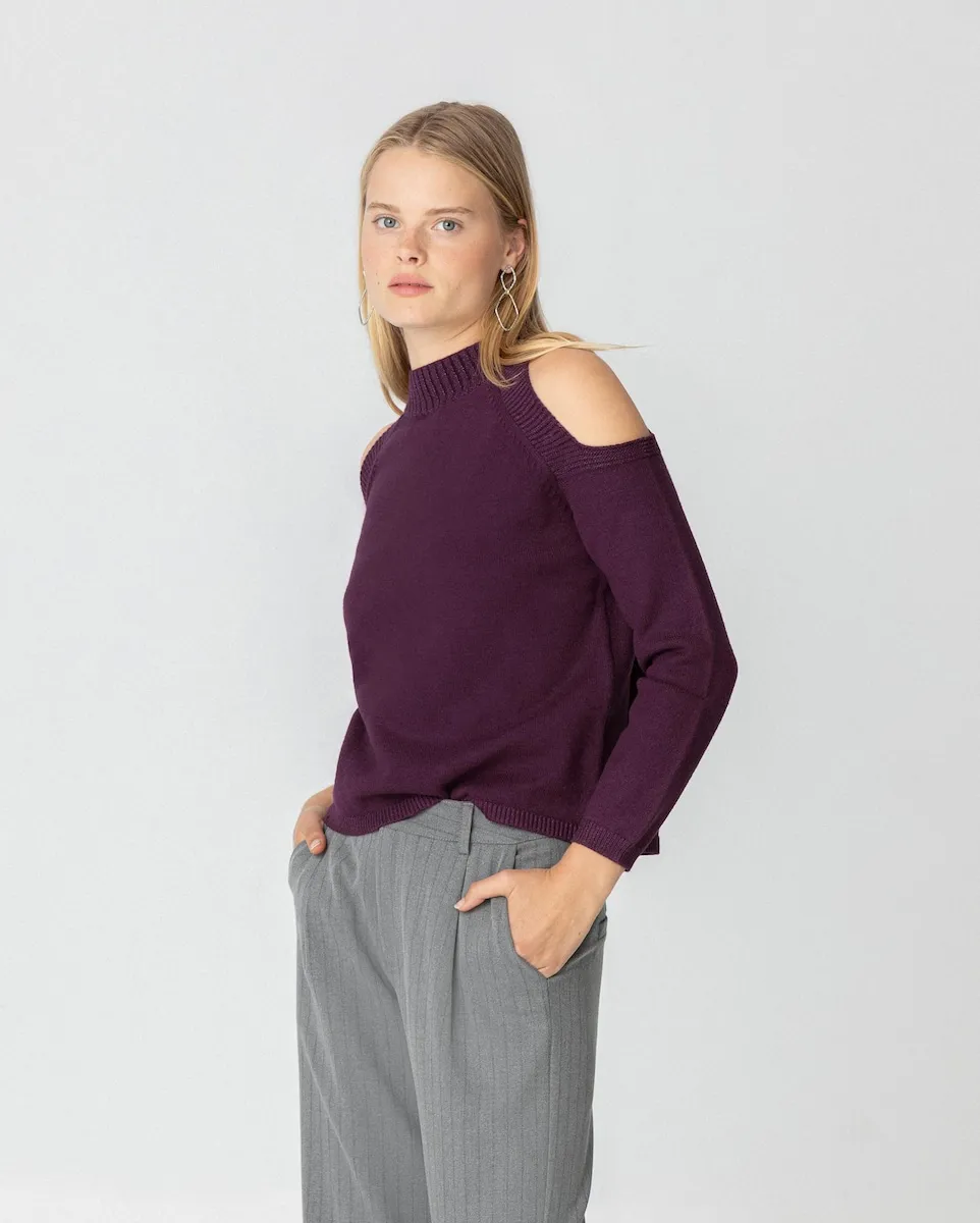 

Женский джемпер с открытыми плечами Noon, фиолетовый