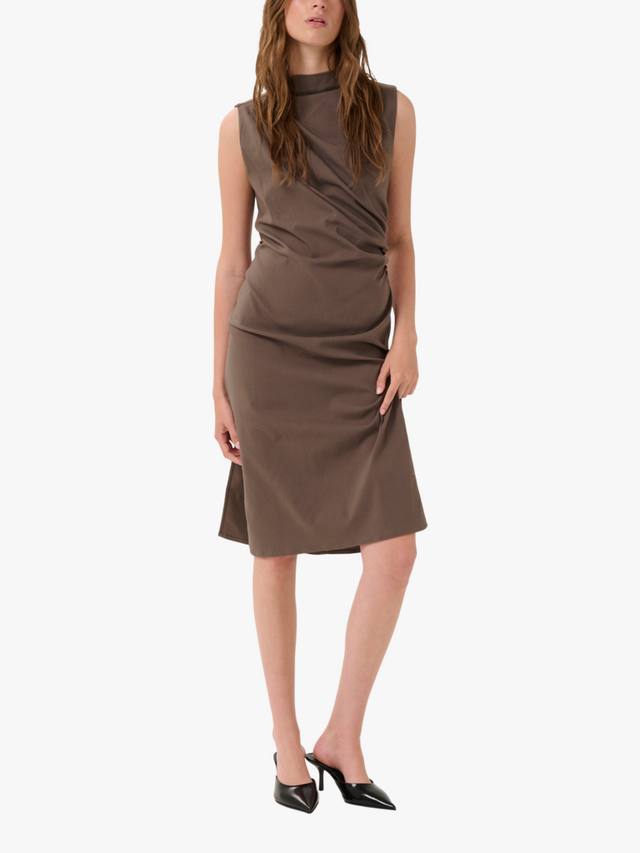

Приталенное платье без рукавов от sora MY ESSENTIAL WARDROBE, цвет Mid Brown