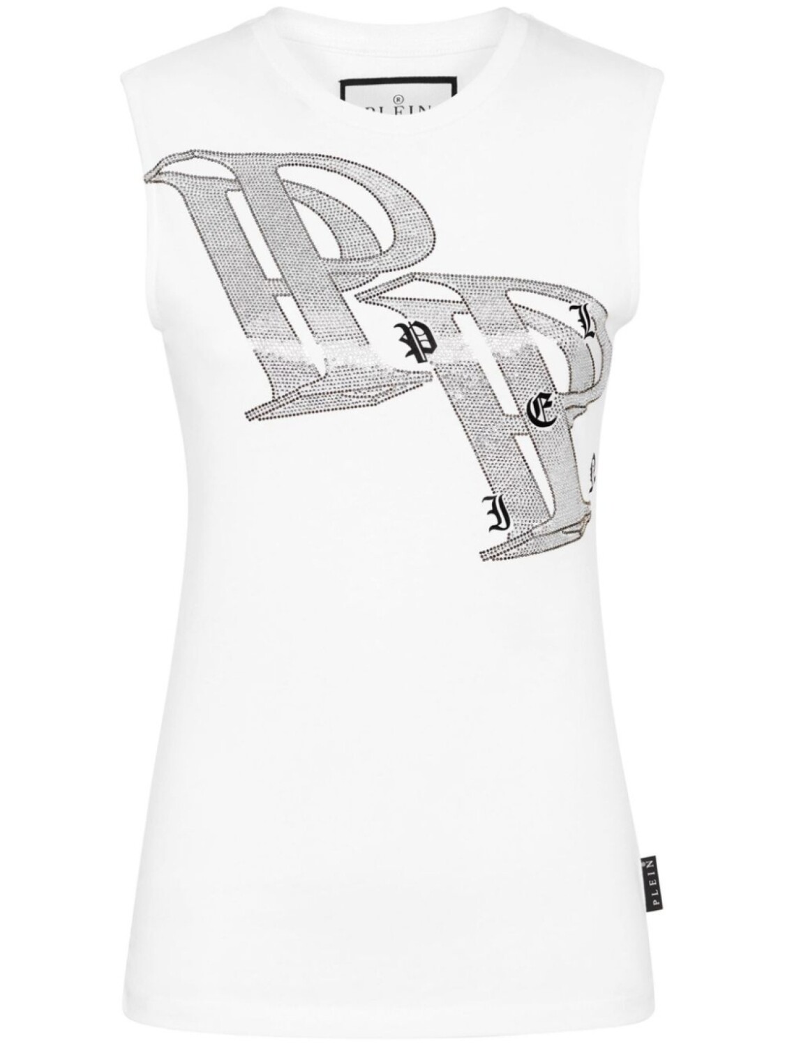 

Philipp Plein топ с кристаллами, белый