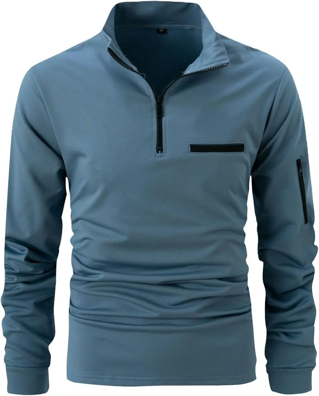 

Мужская толстовка 1/4 молнии с карманом, легкая, с воротником стойкой xoxingysm