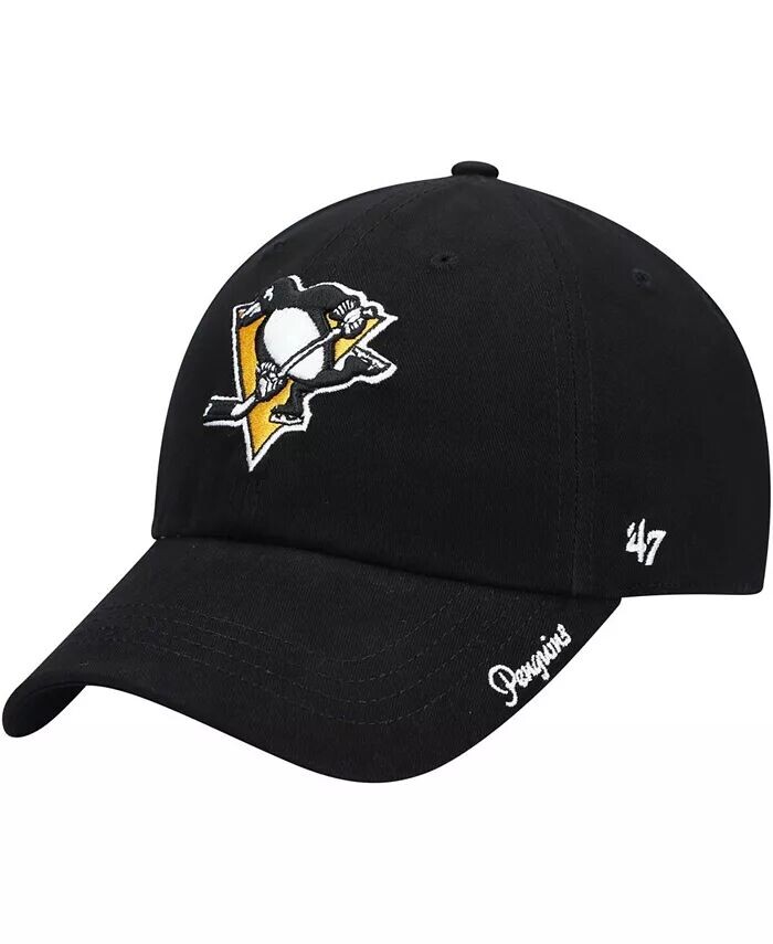 

Женская черная шапка Pittsburgh Penguins Team Miata Clean Up Adjustable '47 Brand