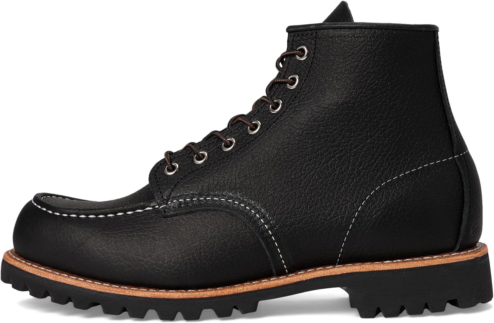 Ботинки Red Wing Heritage 6" Moc Toe Lug Roughneck, цвет Black Oil Slick — фото 4