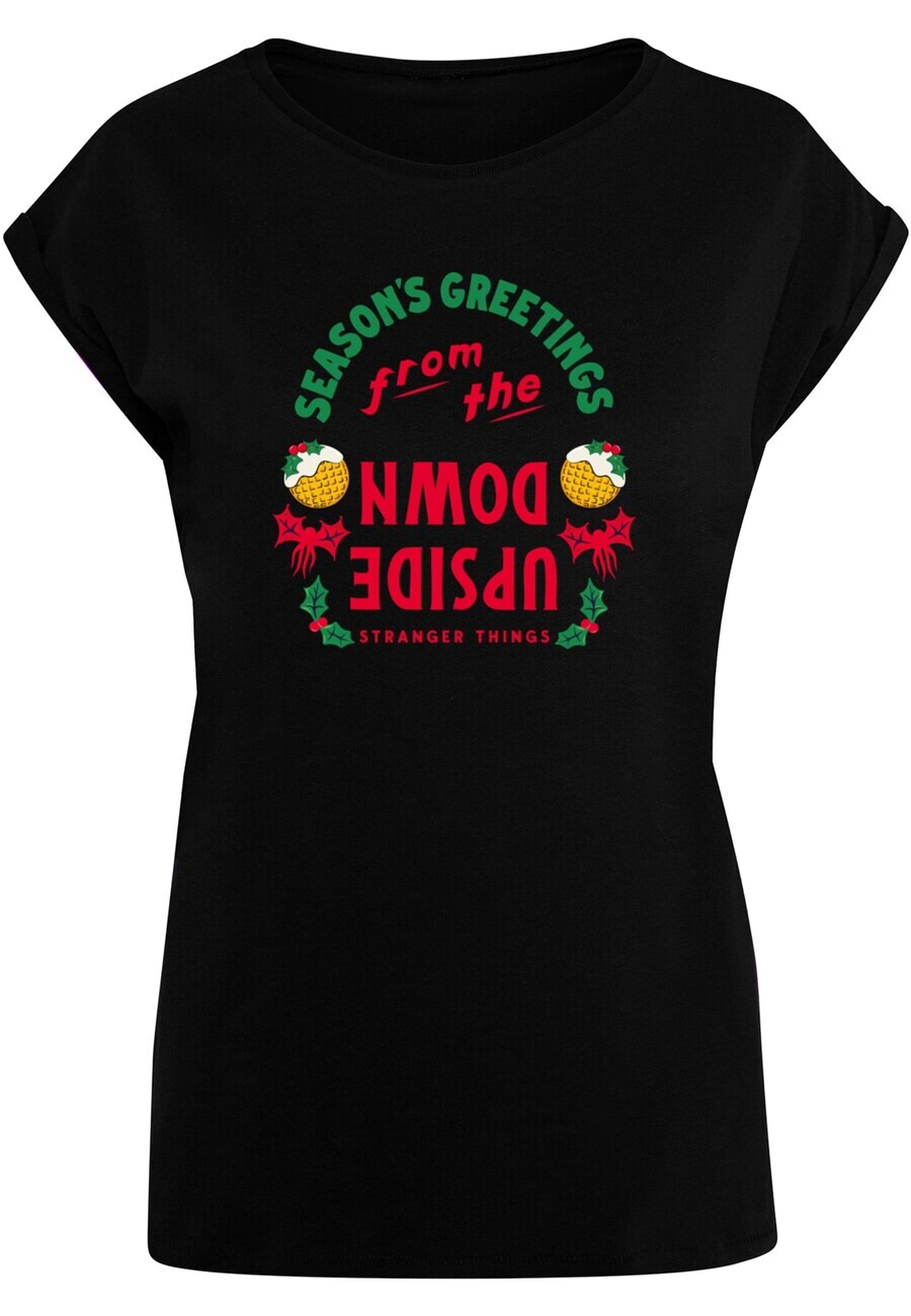 

Футболка ABSOLUTE CULT Shirt Stranger Things - Upside Down Seasons Greetings, черный