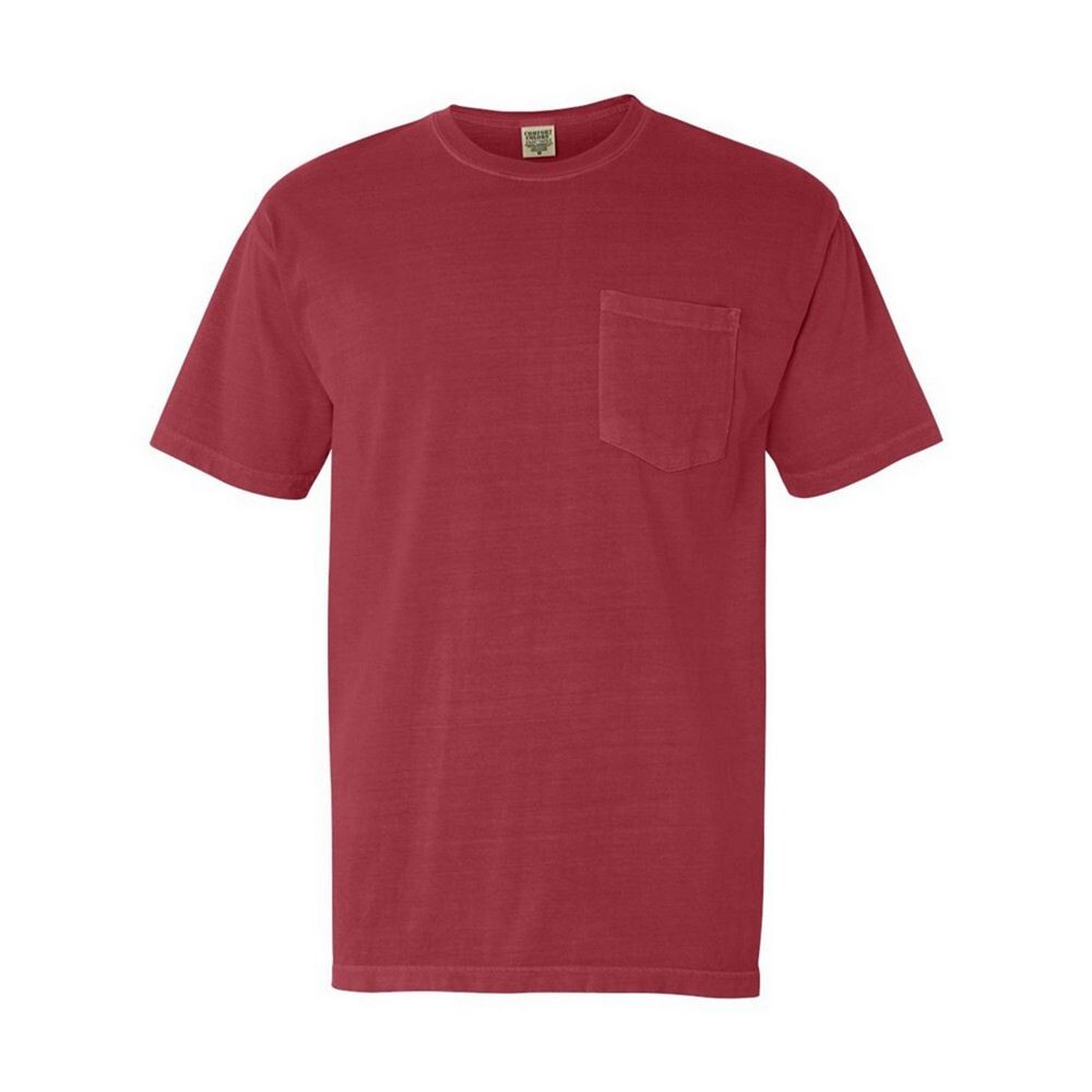 

Плотная футболка с карманами Comfort Colors, окрашенная в готовом виде, красный