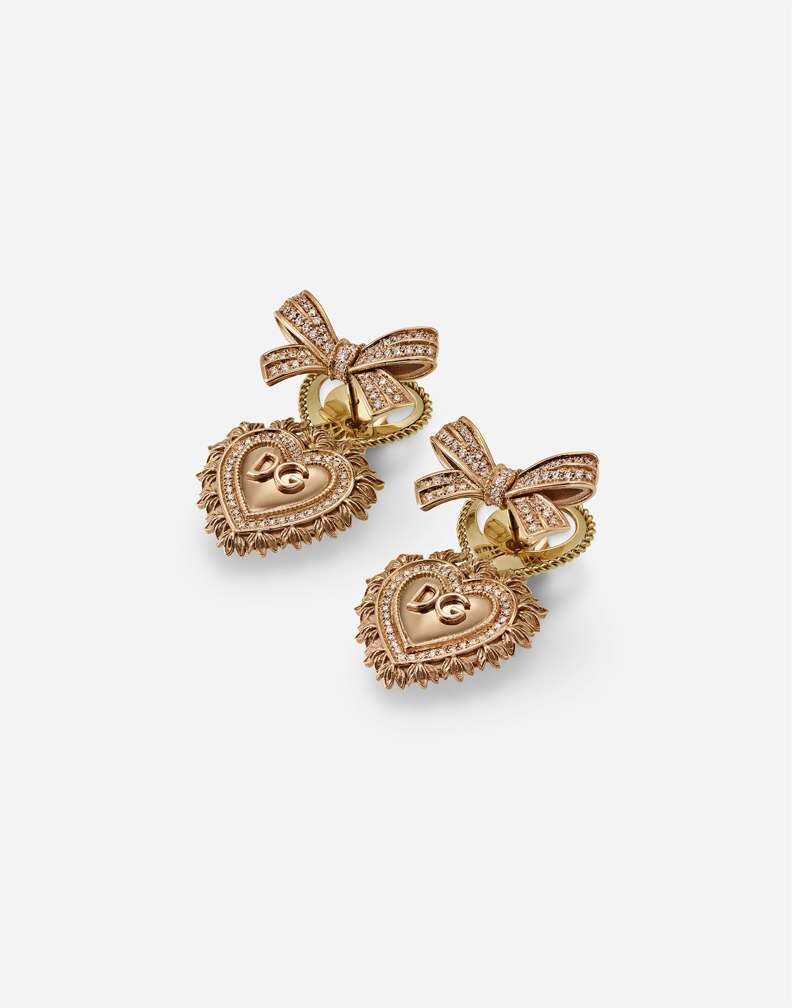 Серьги devotion18-каратное желтое золото и бриллианты Dolce & Gabbana, желтое золото — фото 2