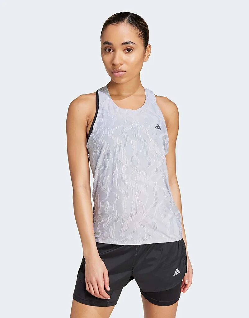 

Майка для бега Ultimate heat.rdy engineered в цвете Halo Silver adidas performance