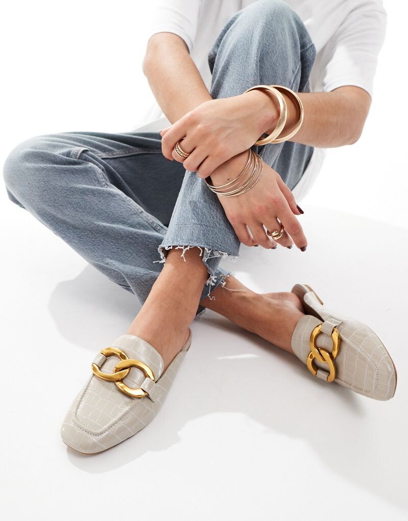 

ASOS DESIGN – Mia – Мюли кремового цвета
