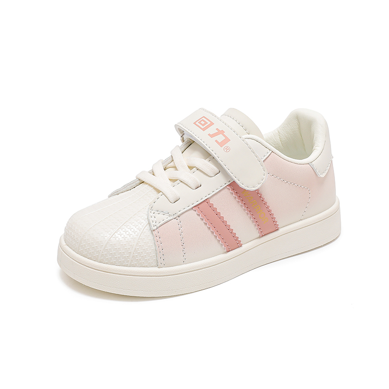 

Warrior Устойчивые к истиранию противоскользящие антиударные низкие детские скейтбординговые туфли, цвет слоновая кость/розовый