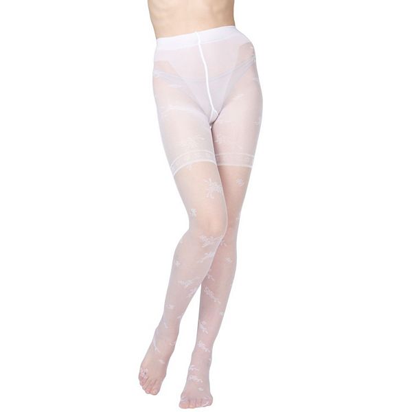 

Женские колготки Ambition Sheer Control Top с цветочным принтом Levante, Bianco