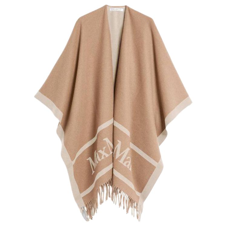 

MaxMara Шерстяная шаль женская верблюжья, Camel
