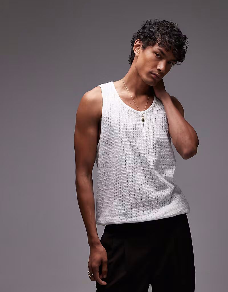 

Майка Topman Pointelle цвета экрю