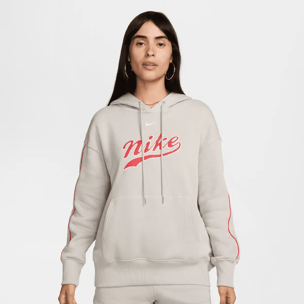 

Худи Nike Sportswear Phoenix Fleece, бежевый/красный