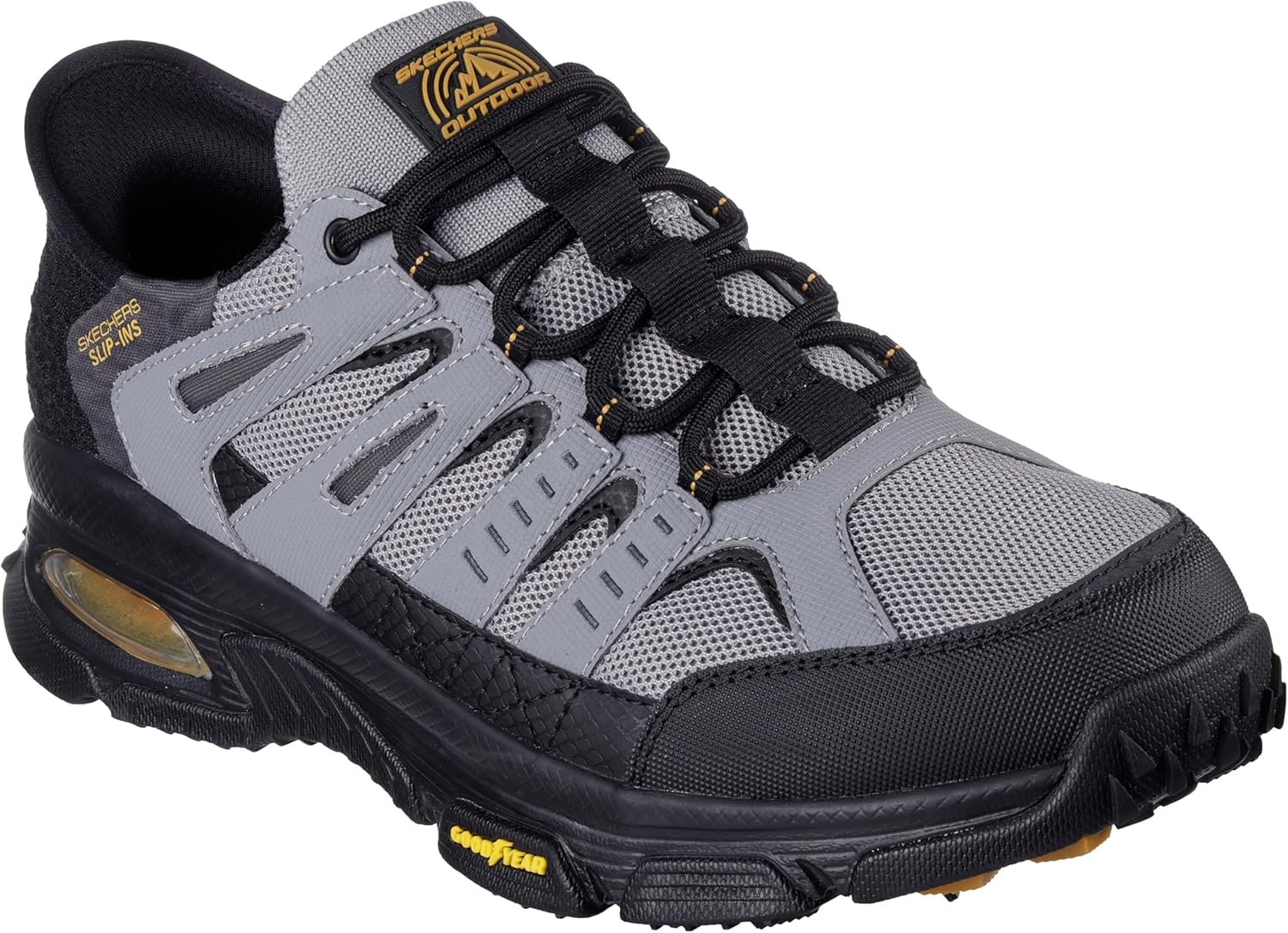 Мужские кроссовки Skechers Skech-air Envoy Emissary без шнурков, черный/серый — фото 4
