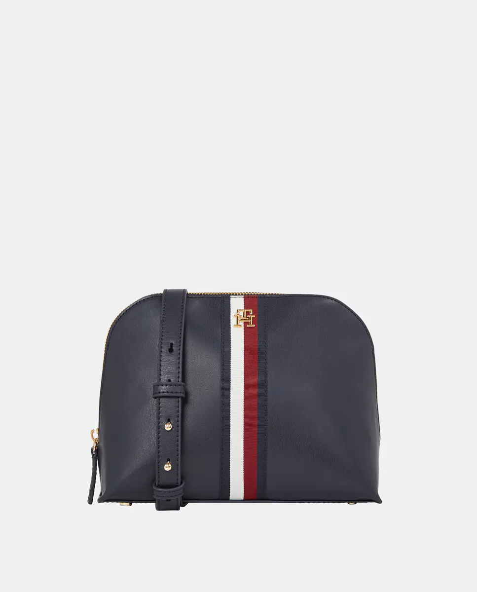 

Сумка через плечо с центральными полосками Tommy Hilfiger, темно-синий