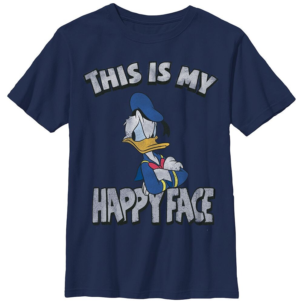 

Футболка Disney's Donald Duck с рисунком This Is My Happy Face Boys, темно-синий