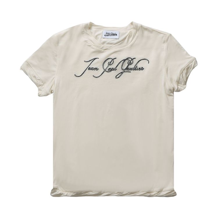 

Футболка Jean Paul Gaultier Tattoo T-Shirt 'Ecru', желто-коричневый