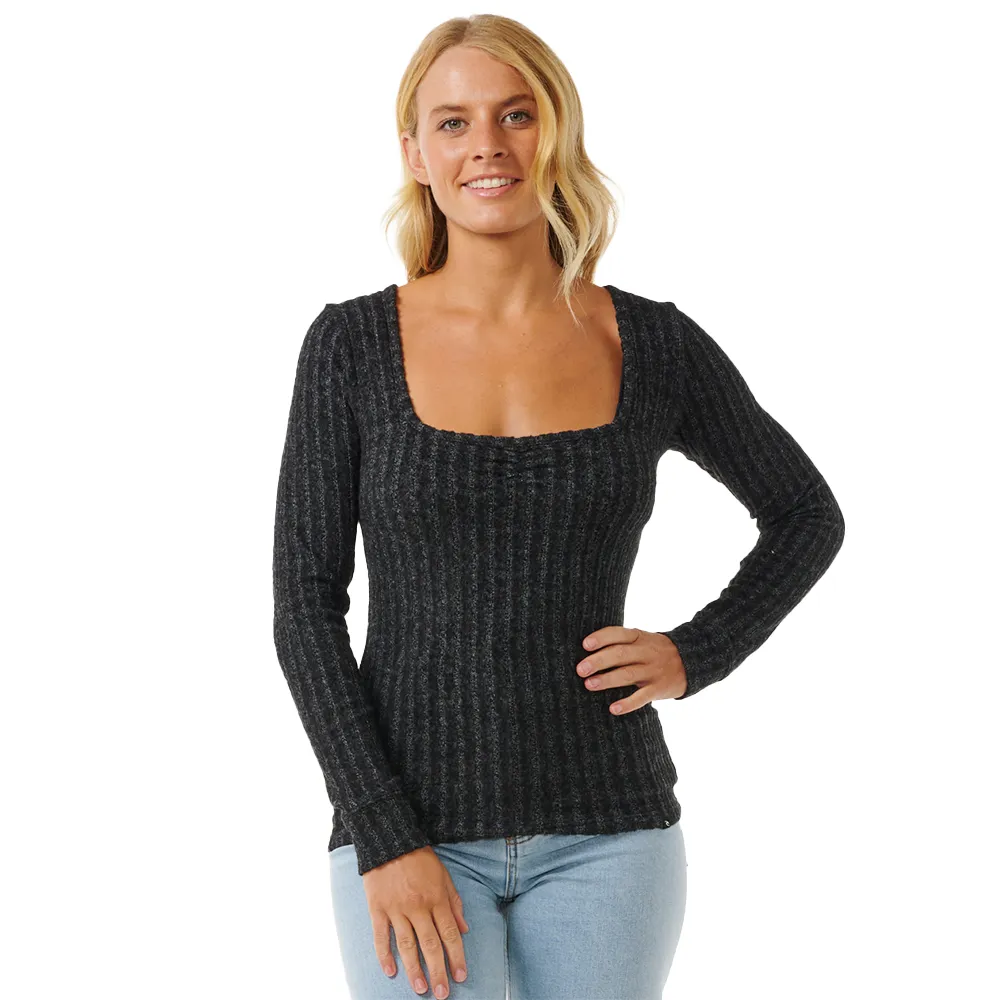 

Футболка Rip Curl Open Neck Cosy, черный