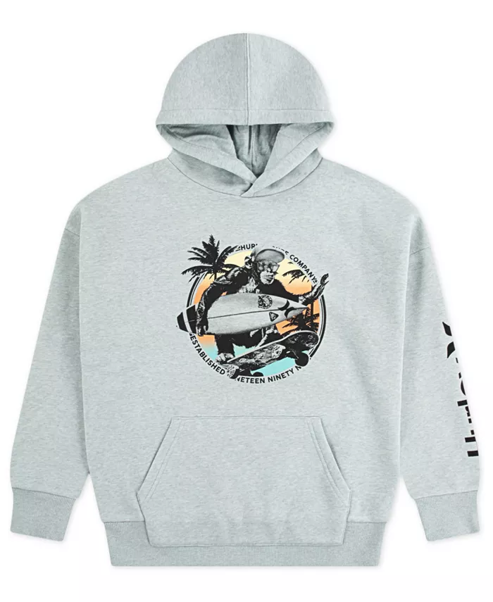 

Большие мальчики принтованный худи с длинными рукавами Hurley, зеленый