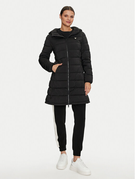 

Пуховик regular fit Guess, черный